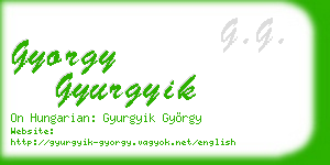 gyorgy gyurgyik business card